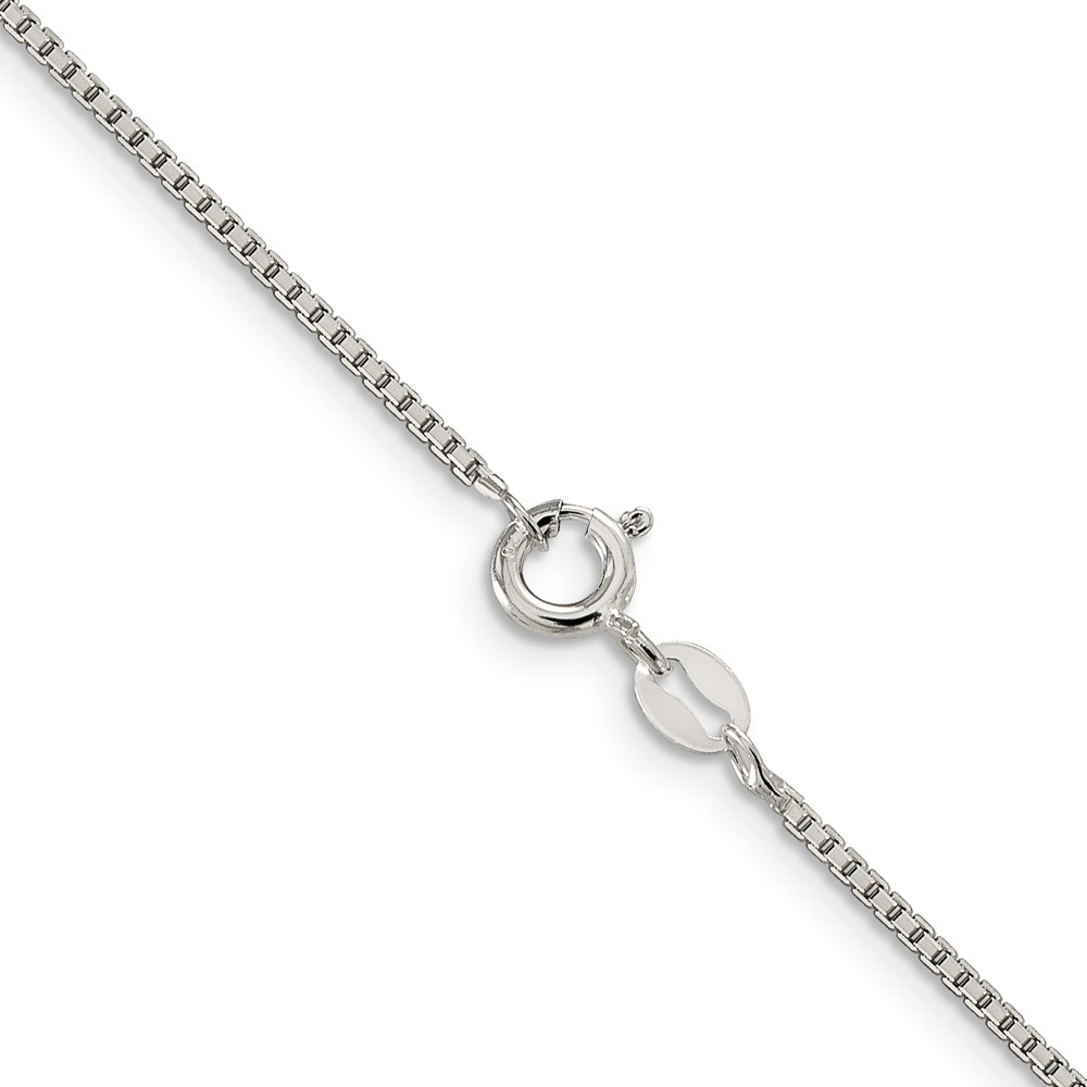Sterling Silver 1.25mm 8 Sided Diamond-cut Box Chain (QBR024-36)