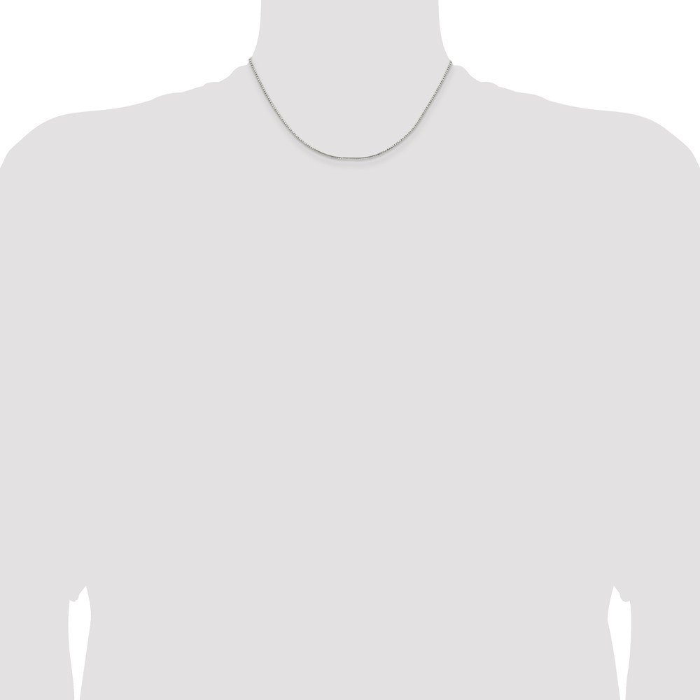 Sterling Silver 1.25mm 8 Sided Diamond-cut Box Chain (QBR024-16)