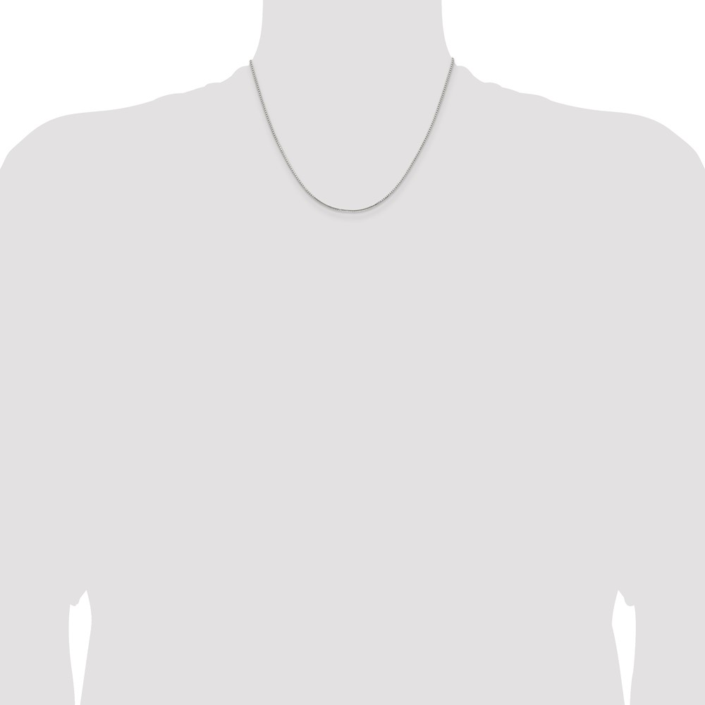 Sterling Silver 1.25mm 8 Sided Diamond-cut Box Chain (QBR024-18)