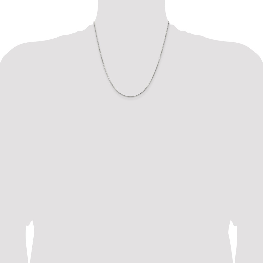 Sterling Silver 1.25mm 8 Sided Diamond-cut Box Chain (QBR024-20)