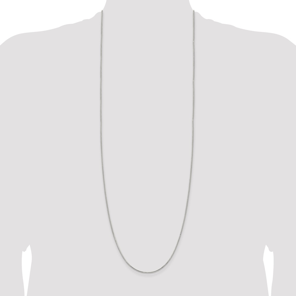 Sterling Silver 1.25mm 8 Sided Diamond-cut Box Chain (QBR024-36)