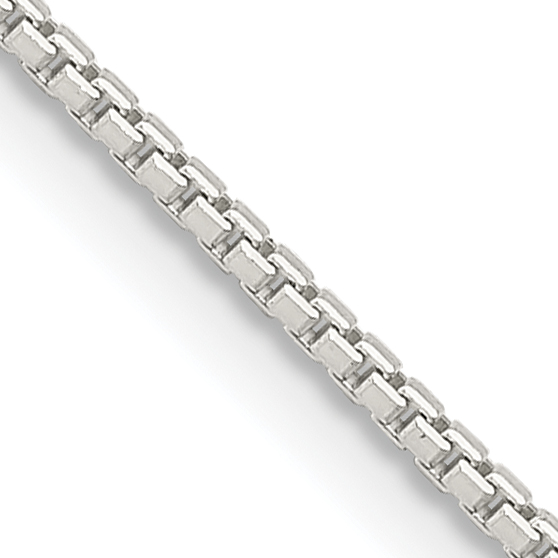 Sterling Silver 1.25mm 8 Sided Diamond-cut Box Chain (QBR024-16)