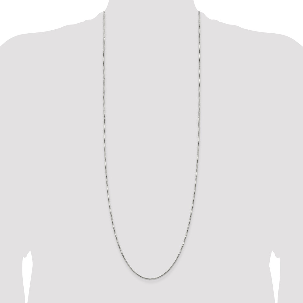 Sterling Silver 1.35mm 8 Sided Diamond-cut Box Chain (QBR026-36)