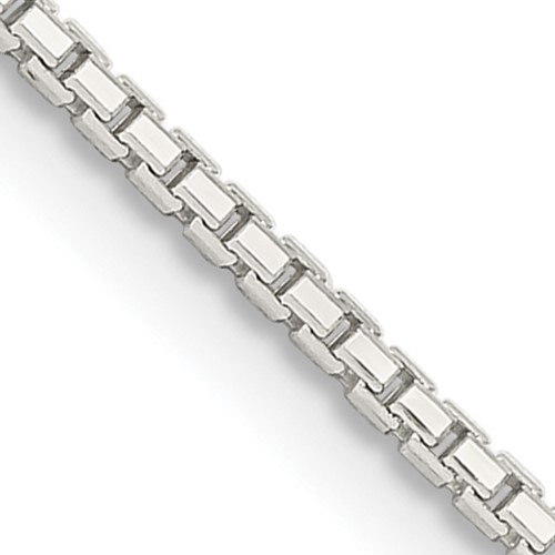 Sterling Silver 1.35mm 8 Sided Box Chain