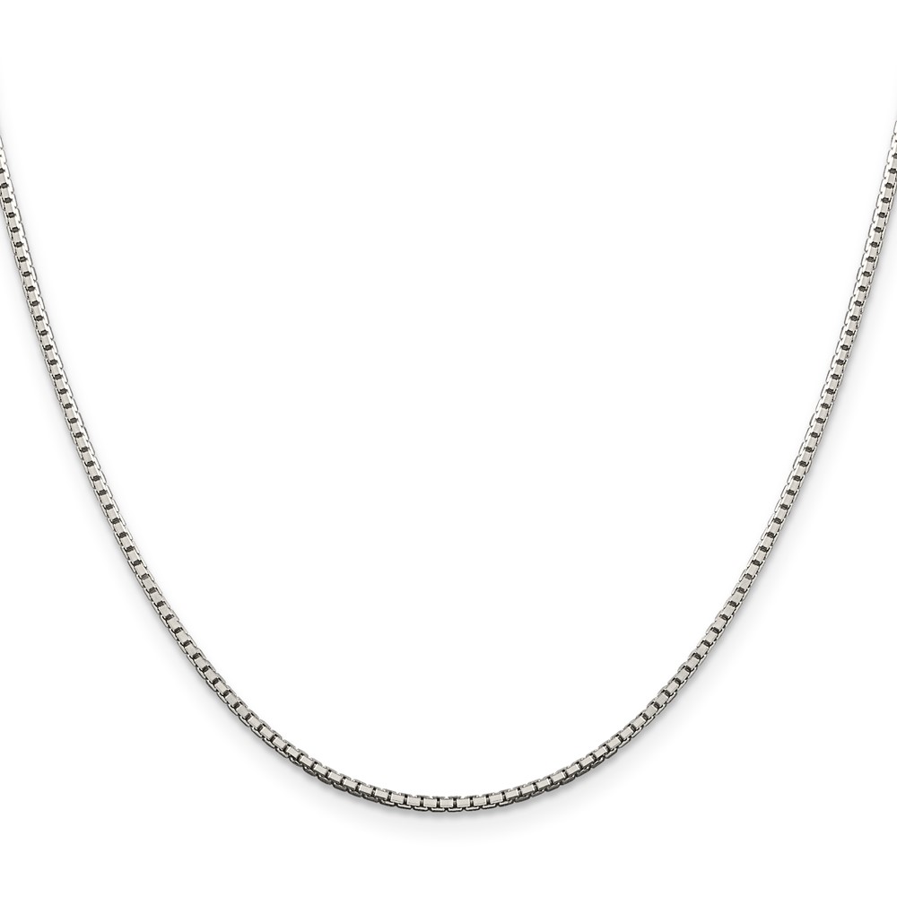 Sterling Silver 1.5mm 8 Sided Diamond-cut Box Chain (QBR028-36)