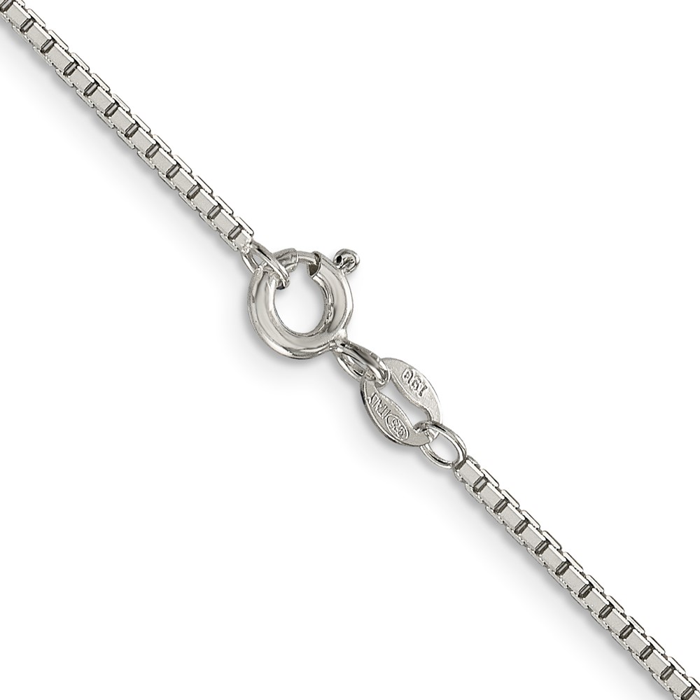 Sterling Silver 1.5mm 8 Sided Diamond-cut Box Chain (QBR028-36)