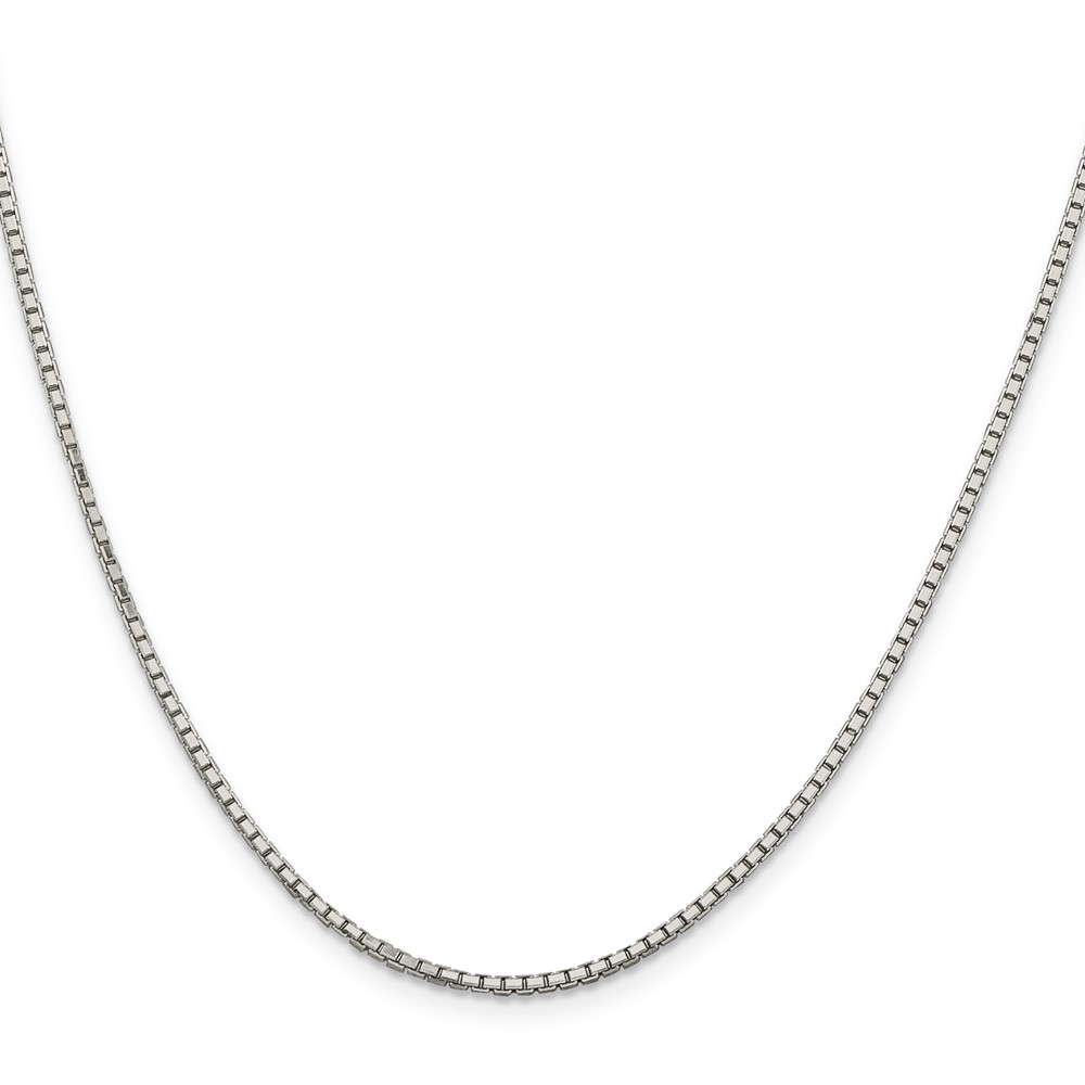 Sterling Silver 1.7mm 8 Sided Diamond-cut Box Chain (QBR035-36)