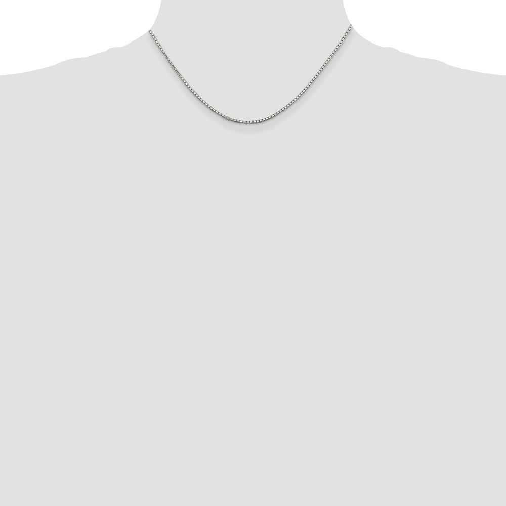 Sterling Silver 1.7mm 8 Sided Diamond-cut Box Chain (QBR035-16)