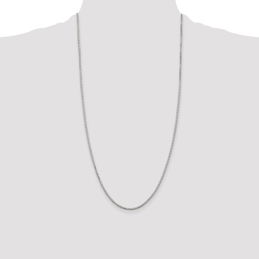 Sterling Silver 1.7mm 8 Sided Diamond-cut Box Chain (QBR035-28)