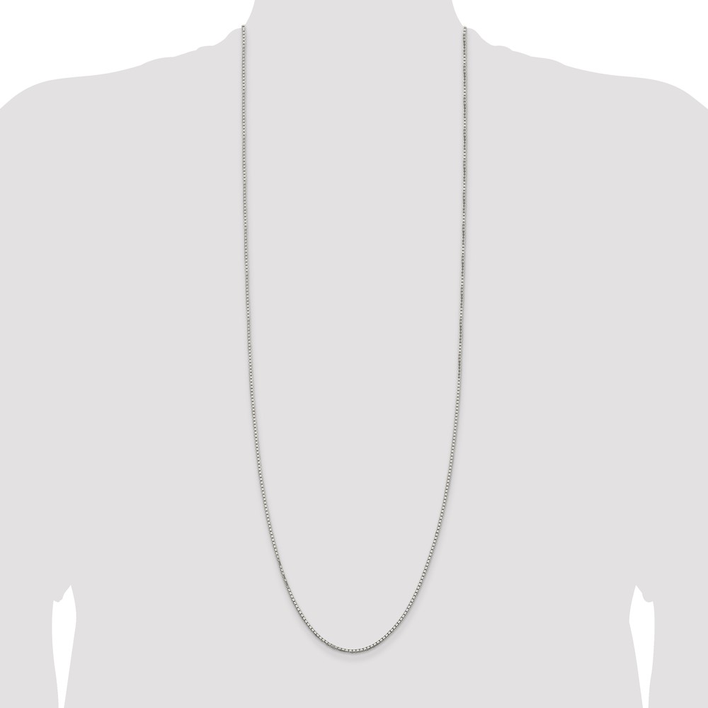 Sterling Silver 1.7mm 8 Sided Diamond-cut Box Chain (QBR035-36)