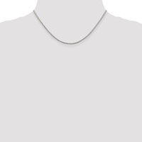 Sterling Silver Rhodium-plated 1.7mm 8 Sided Mirror Box Chain view 4