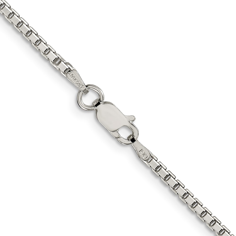 Sterling Silver 2mm 8 Sided Diamond-cut Box Chain (QBR040-28)