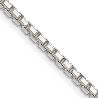 Sterling Silver 2.5mm 8 Sided Box Chain view 1