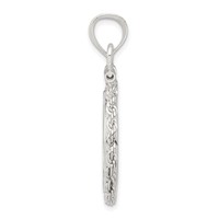 Wideband Distinguished Coin Jewelry Sterling Silver Polished Rope 19.1 X 1.5mm $0.01 Screw Top Coin Bezel Pendant view 2