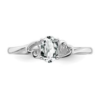Sterling Silver Rhodium-plated White Topaz Ring view 5
