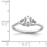 Sterling Silver Rhodium-plated White Topaz Ring view 3