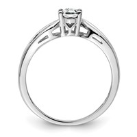 Sterling Silver Rhodium-plated White Topaz Ring view 2