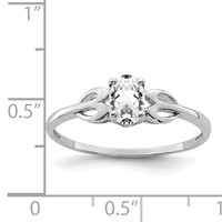 Sterling Silver Rhodium-plated White Topaz Ring view 4
