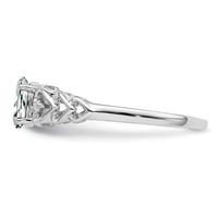 Sterling Silver Rhodium-plated White Topaz & Diam. Ring view 3