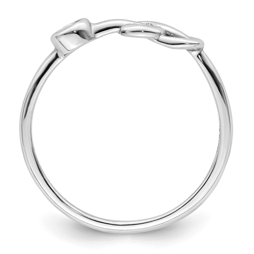 Sterling Silver Rhodium-plated Polished Infinity White Topaz Ring (QBR34APR-8)