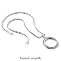 Wideband Distinguished Coin Jewelry Sterling Silver Polished Rope 26.4 X 1.8mm Susan B. Anthony Screw Top Coin Bezel Pendant view 5