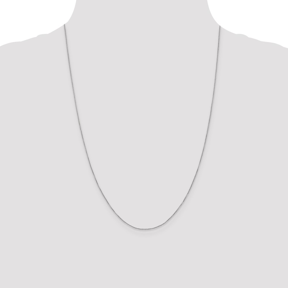 Sterling Silver .6mm Box Chain (QBX012-24)