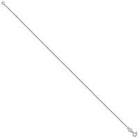Sterling Silver .6mm Box Chain Anklet view 2