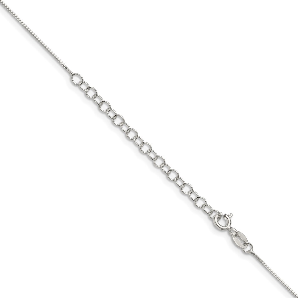 Sterling Silver .6mm Box Chain w/2in ext. (QBX012E-18)