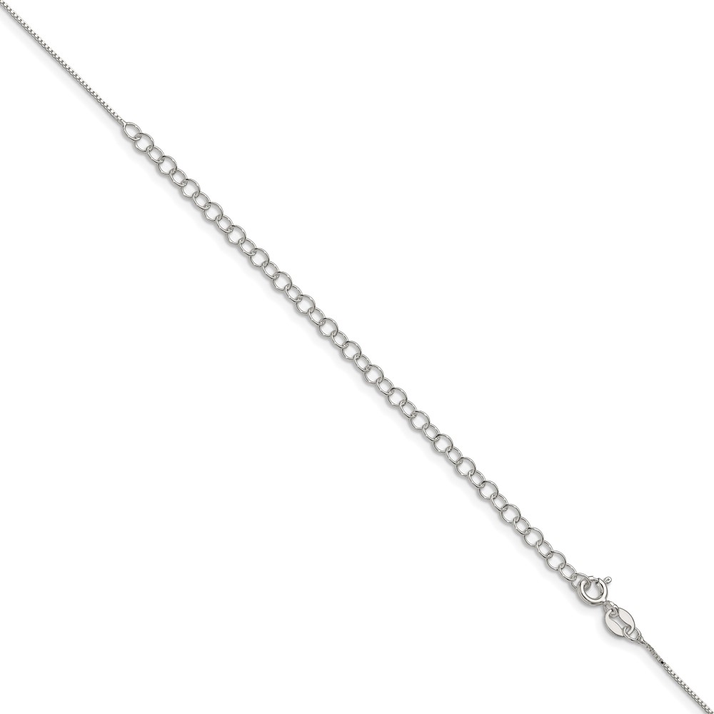 Sterling Silver .6mm Box Chain w/4in ext. (QBX012E-22)