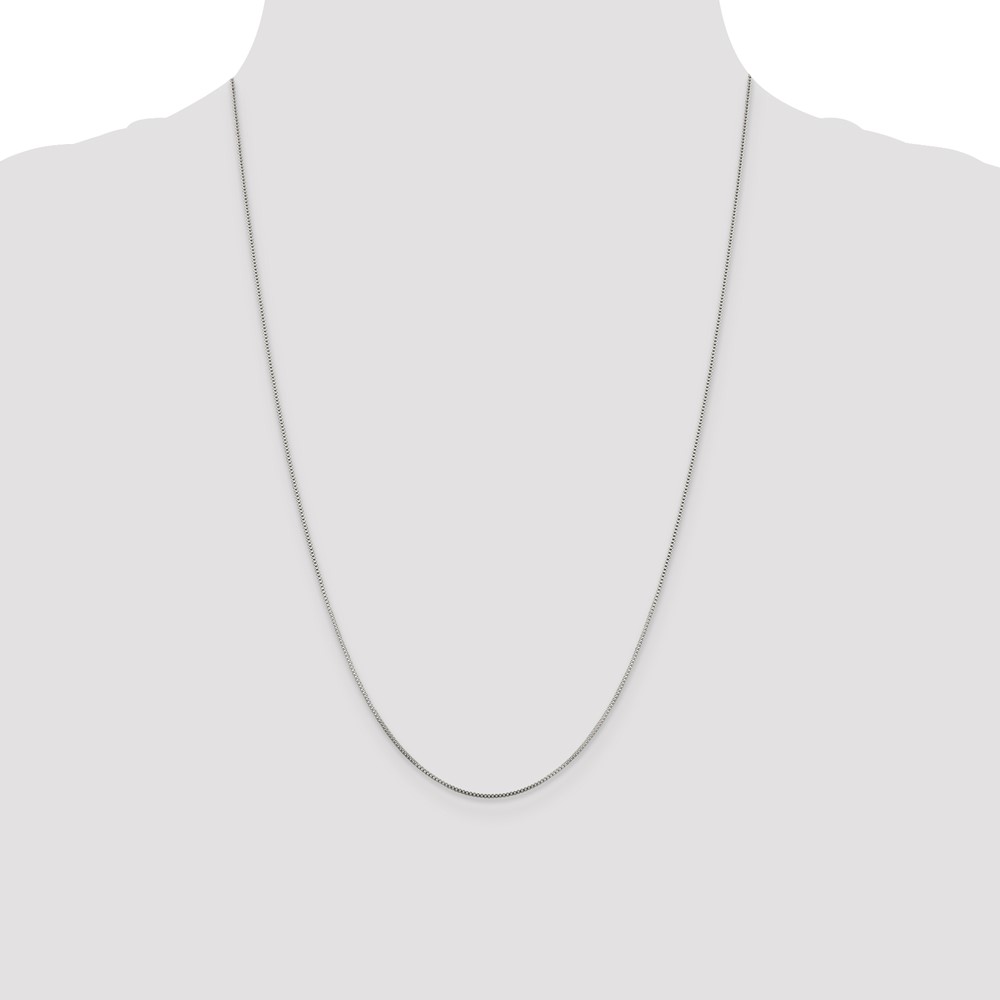 Sterling Silver .8mm Box Chain (QBX015-24)