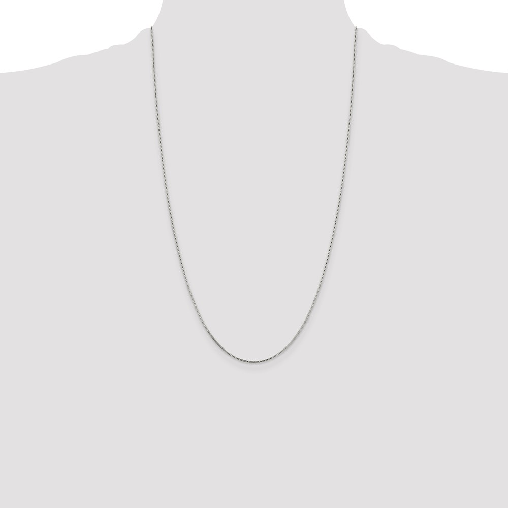 Sterling Silver .8mm Box Chain (QBX015-26)