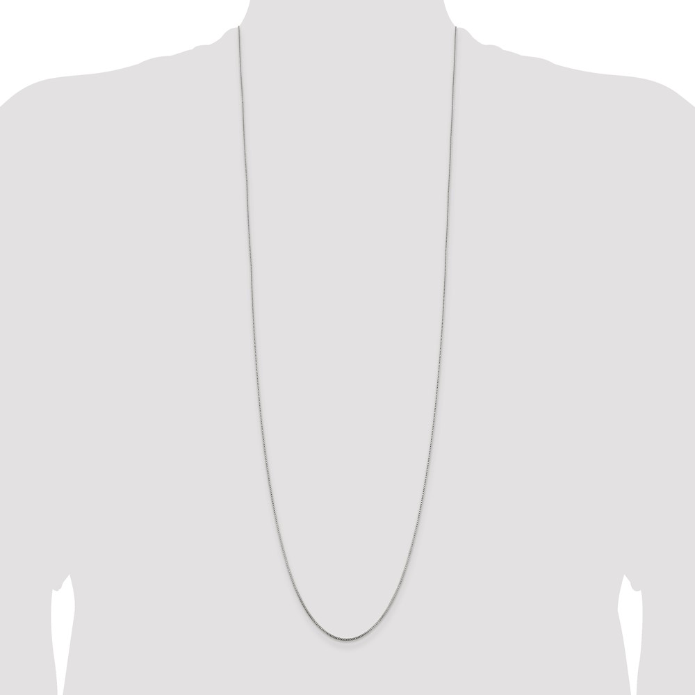 Sterling Silver .8mm Box Chain (QBX015-36)