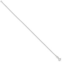 Sterling Silver.8mm Box Chain Anklet view 2