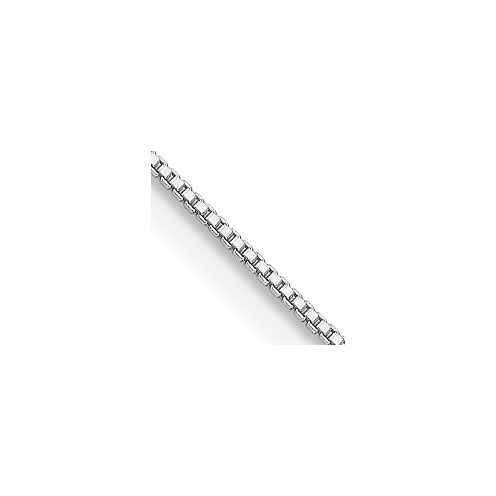 Sterling Silver Rhodium-plated .8mm Box Chain (QBX015R-14)