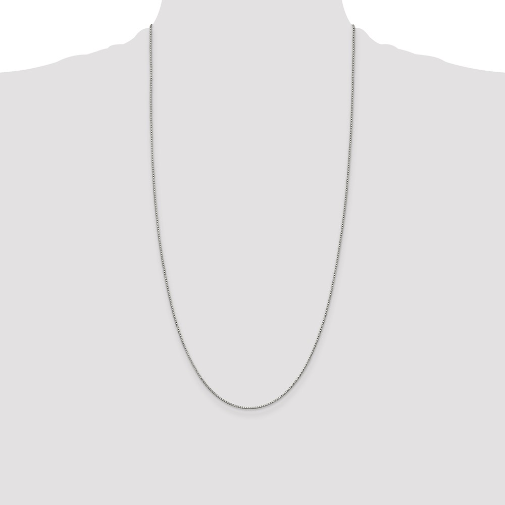 Sterling Silver .9mm Box Chain (QBX019-28)