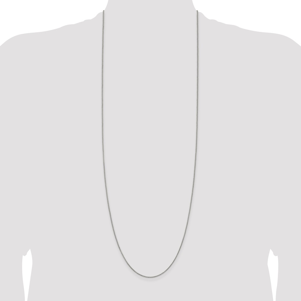 Sterling Silver .9mm Box Chain (QBX019-36)