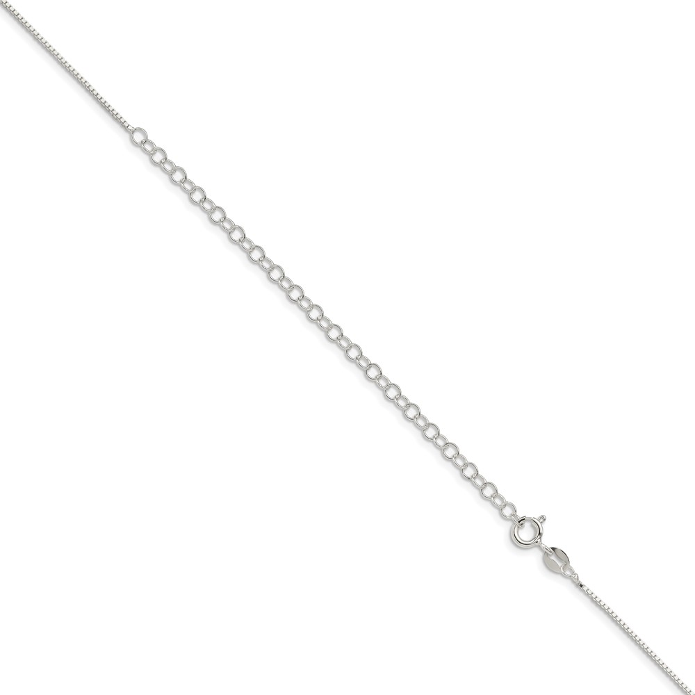 Sterling Silver .9mm Box Chain w/4in ext. (QBX019E-22)