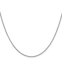 Sterling Silver Rhodium-plated.9mm Box Chain view 2