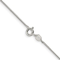 Sterling Silver Rhodium-plated.9mm Box Chain view 3
