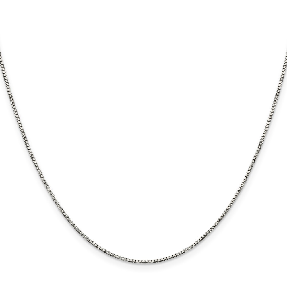 Sterling Silver Rhodium-plated .9mm Box Chain with a 2 inch extention (QBX019RH-18)
