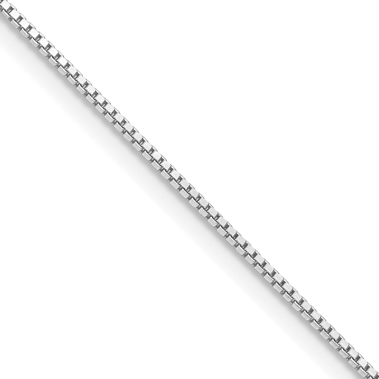 Sterling Silver Rhodium-plated .9mm Box Chain with a 2 inch extention (QBX019RH-18)