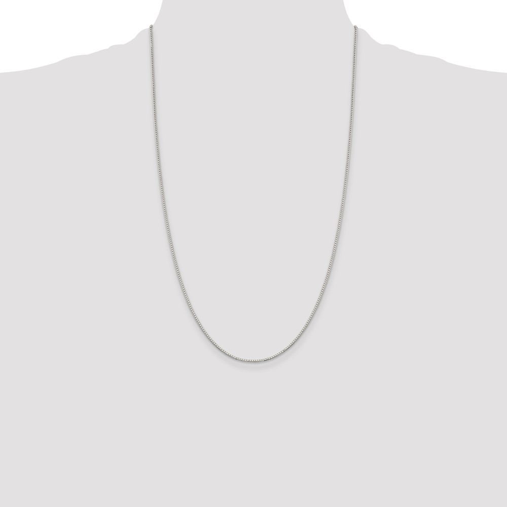 Sterling Silver 1.1mm Box Chain (QBX022-26)