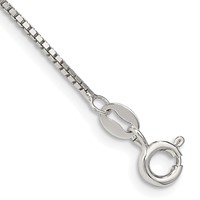Sterling Silver 1.1mm Box Chain Anklet view 1