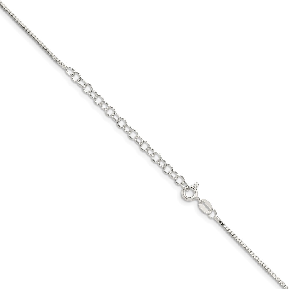 Sterling Silver 1.1mm Box Chain w/2in ext. (QBX022E-18)