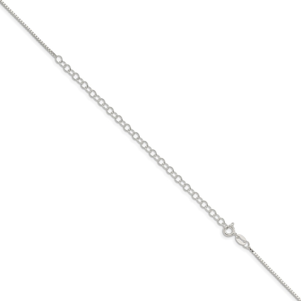 Sterling Silver 1.1mm Box Chain w/4in ext. (QBX022E-22)