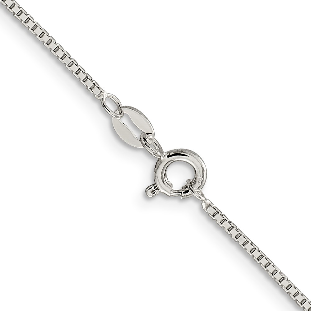 Sterling Silver Rhodium-plated 1.1mm Box Chain (QBX022R-20)