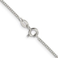 Sterling Silver Rhodium-plated 1.1mm Box Chain view 3