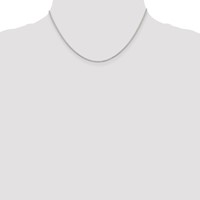Sterling Silver Rhodium-plated 1.1mm Box Chain view 4