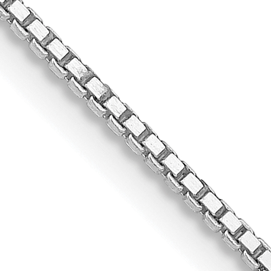 Sterling Silver Rhodium-plated 1.1mm Box Chain (QBX022R-14)