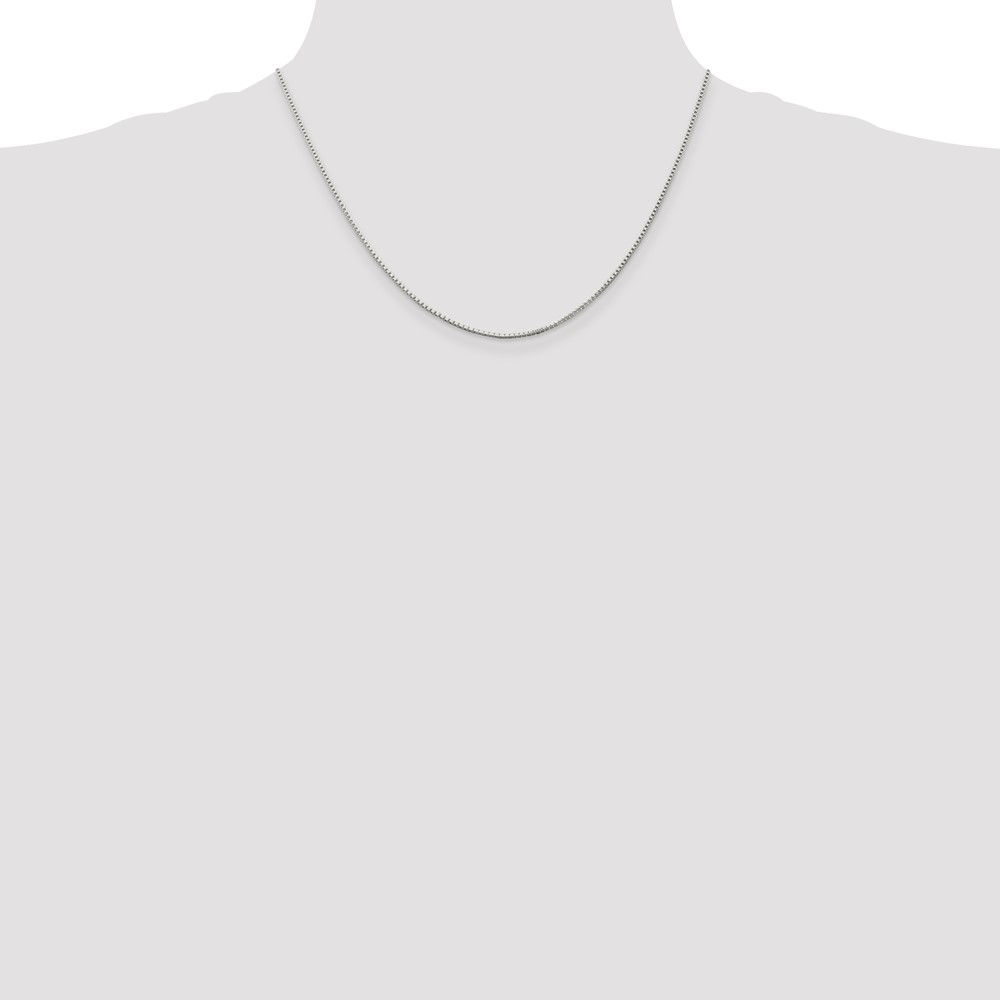 Sterling Silver 1.25mm Box Chain w/2in ext. (QBX024E-18)